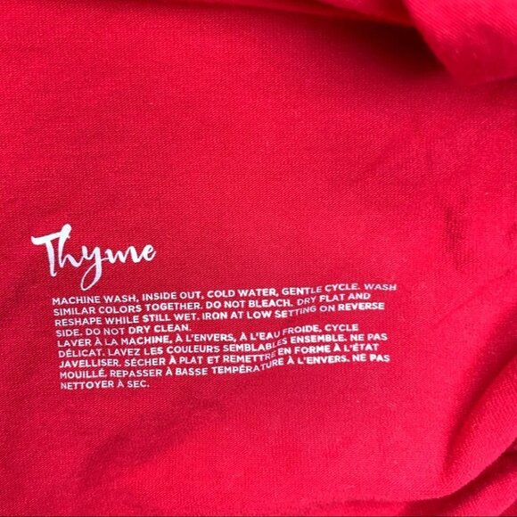 THYME Red  V-Neck Maternity Top XS - Picture 6 of 6